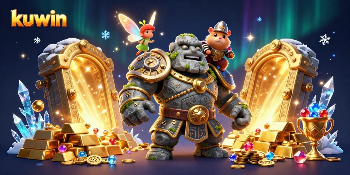 Kuwin offers thrilling casino excitement with a 3D golem guardian, sparkling gems, and treasure hunting adventure.
