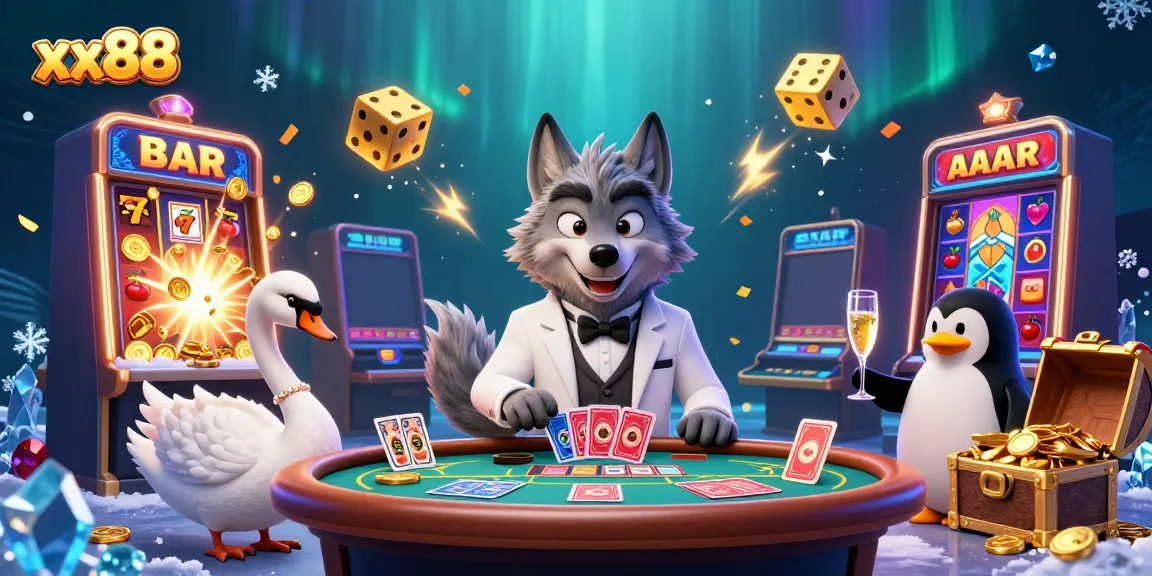 Experience winning strategies at xx88 with an engaging casino scene featuring charming characters.