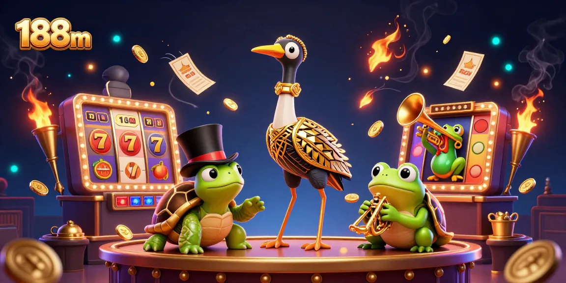 Engage in thrilling gameplay at 188m with slot reels, vibrant characters, and action-packed energy.