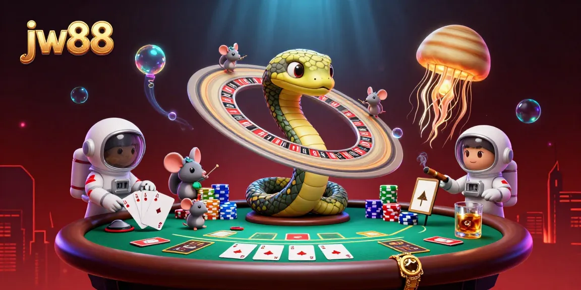 Experience exciting bets at JW88 with space-themed gaming elements in a vivid, dynamic environment.