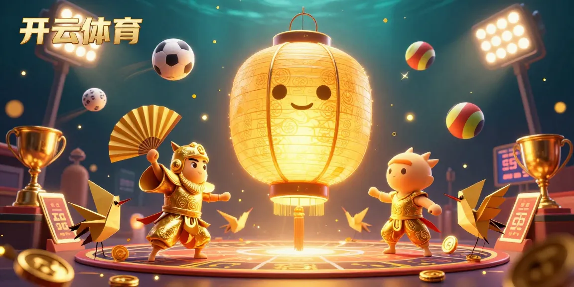 Experience thrilling action with 开云体育 as a golden lantern spirit and vibrant elements light up an exhilarating casino scene.