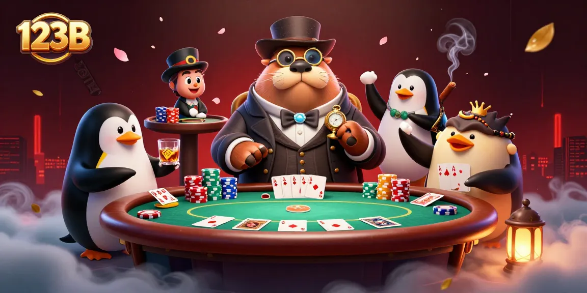 Experience thrilling poker action with 123B in a vibrant underwater scene featuring unique characters.