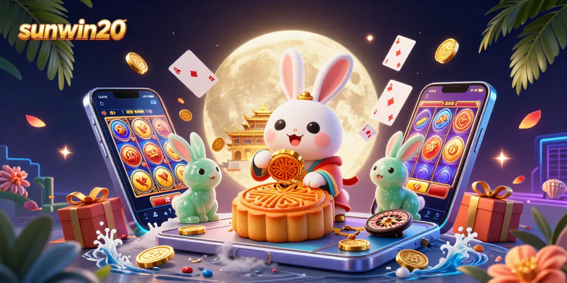 Engage with sunwin20 and win big in this vibrant 3D casino illustration filled with excitement.