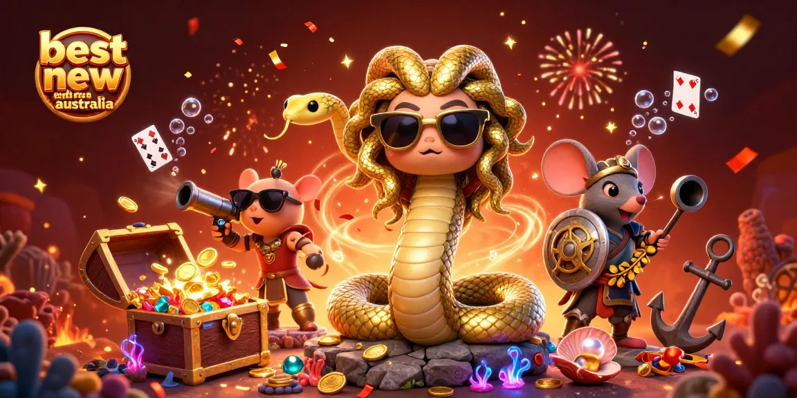 Experience the thrill of the best new online casino Australia with vibrant characters and game elements.