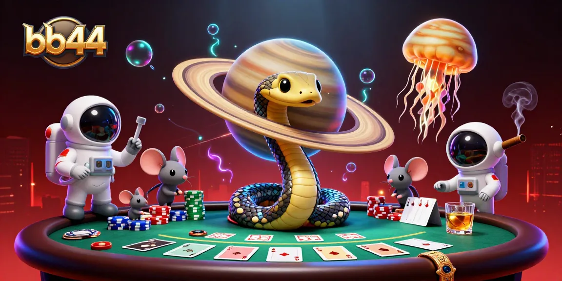 Bet on the cosmic Saturn ring snake at bb44 as astronaut mice engage in thrilling roulette action.