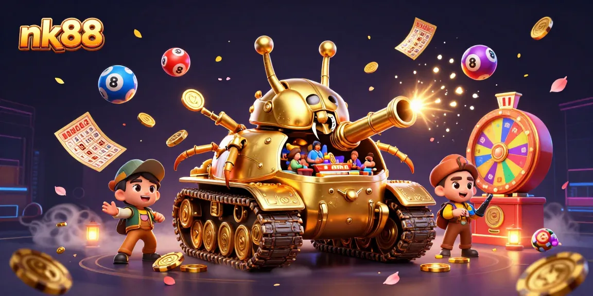 Engage in thrilling gameplay at nk88, experiencing a vibrant casino atmosphere with exciting lottery elements.